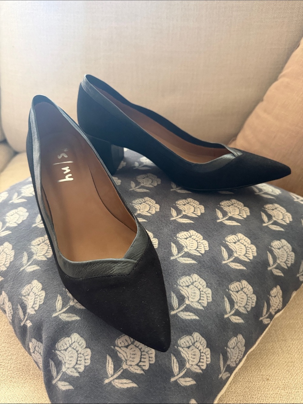 FS | NY French Sole Point Toe Block Heels Size 7.5
